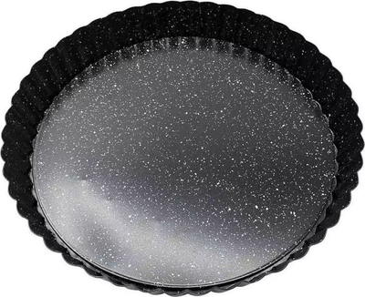Tavë për tart KingHoff KH 1769, 25 cm, fund i lëvizshëm, e zezë
