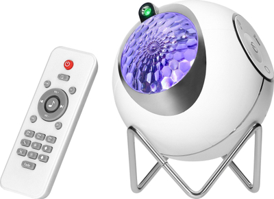 Llambë nate projektor Orno Virone SP-1, LED RGBW, altoparlant Bluetooth, e bardhë