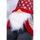 Stoli Krishtlindjesh Saska Garden Santa, xhuxh dekorativ, kapelë me shkëlqim, e kuqe