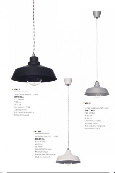 Llambë e varur Lampex Z1, 40W, e hirtë