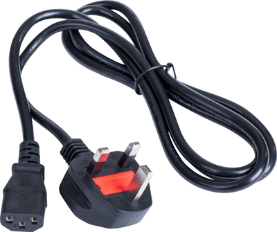 Kabllo energjie Akyga AK-AG-01A, prizë britanike BS 1363 Type G, IEC C13, 1.5 m, e zezë