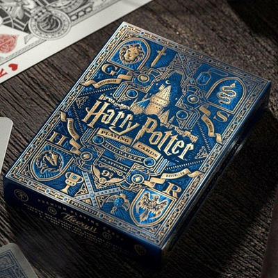 Karta loje Harry Potter Blue Deck, edicion koleksionues, dizajn me personazhe, i kaltër