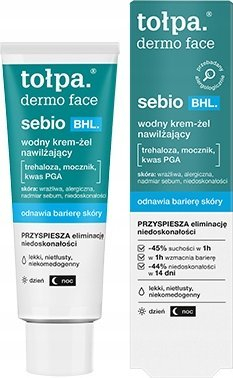 Krem xhel hidratues për fytyrë Tołpa Sebio BHL, për lëkurë me akne, 40ml