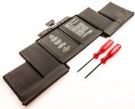 Bateri laptopi MicroBattery Apple A1398, 15" Retina Mid 2015, Li-Polymer, e zezë