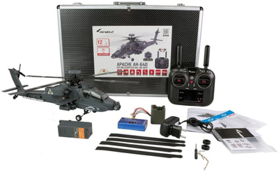 Helikopter me pult Amewi Apache AH-64D, GPS, LiDAR, gati për fluturim (RTF)