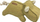Lodër pelushi D&amp;D Hippopotamus, 30x14cm, e verdhë