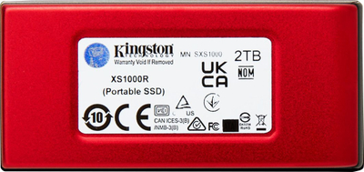 SSD i jashtëm Kingston XS1000R, 2TB, portabël, i kuq