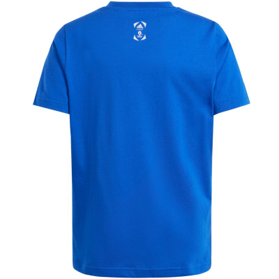 Блуза adidas Official Emblem Jr IT9309, памук, за деца, бела