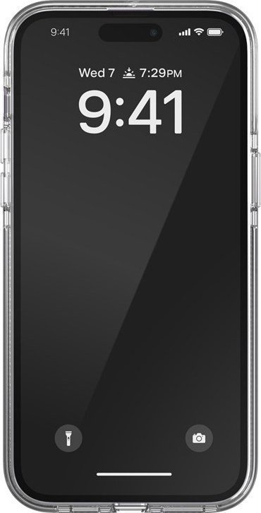 Калуп за телефон CLCKR Gripcase Clear за Ajфон 14 Про Макс, со држач и капче, проѕирен виолетов