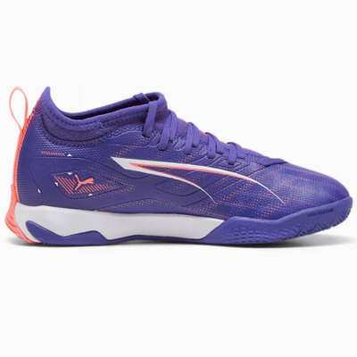 Këpucë futbolli për sallë Puma Ultra 5 Match IT+ Mid Jr, kalamaj, vjollcë