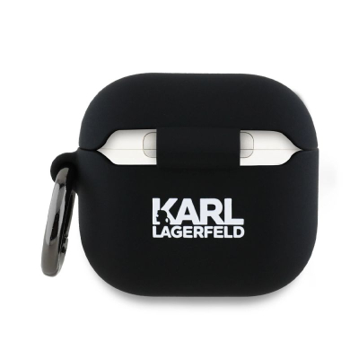 Këshe AirPods Karl Lagerfeld 3D Karl &amp; Choupette, silikon, për AirPods 4, e zezë