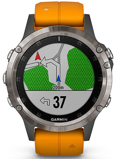 Orë e mençur Garmin Fenix 5S Plus, ngjyrë portokalli