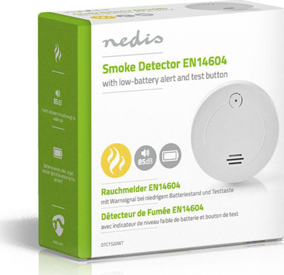 Detektor tymi Vorel 81784, alarm 85dB, EN14604, i bardhë