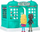 Сет за игра Wizarding World Harry Potter Magical Minis Honeydukes Sweet Shop, 2 фигурини 7.5cm, за деца