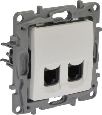 Prizë e dyfishtë e kompjuterit Legrand, RJ45, Cat6, UTP