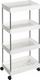 Karrocë kuzhine SONGMICS 4-Tier Storage Trolley, 4 rafte, 40 x 22 x 86 cm, e bardhë