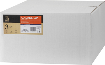 Llambadar Adviti Galaksi 3P AD-LD-6214GGE14S, 3xE14, 3x40W maksimum, krom