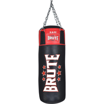 Thes boksi Brute 2.5 FT, 18 kg, PU, i zi me t’kuqe