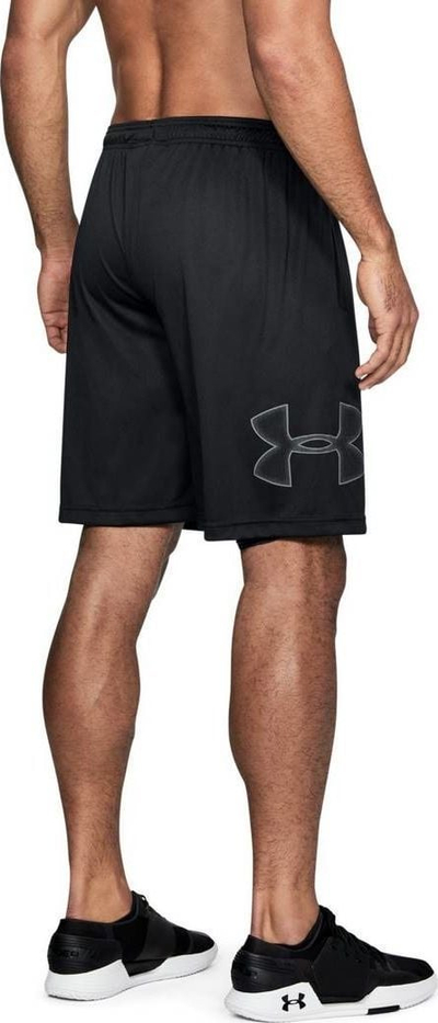 Pantallona të shkurtra trajnimi Under Armour Tech Graphic M, materiale tharje e shpejtë, elastik në bel, të zeza