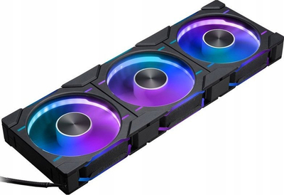 Ventilator PC Phanteks D30 120mm, set 3 copë, DRGB PWM, rrjedhë e kundërt ajri, i zi