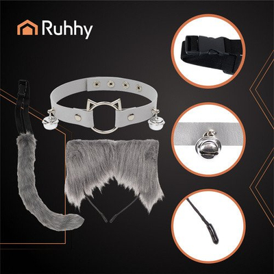 Костим за забава Ruhhy 26586, сет 3 делови, универзална големина, сив