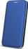 Këllf telefoni Smart Diva për Samsung Galaxy A20e, me kapak, lëkurë eko, blu navy