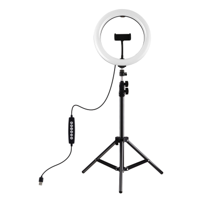 Tripod me dritë rrethore Puluz, 1.1 m, LED RGBW 26 cm, i zi