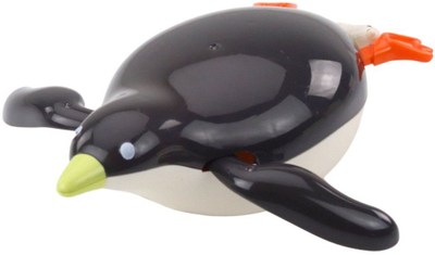 Lodër për banjo LeanToys Pinguin me dredhje, plastik, shumëngjyrësh