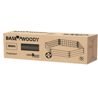 Shtret i ngritur kopshti BASE WOODY PRIBWH-S433, plastikë si dru, 148 x 129 x 25 cm, antracit