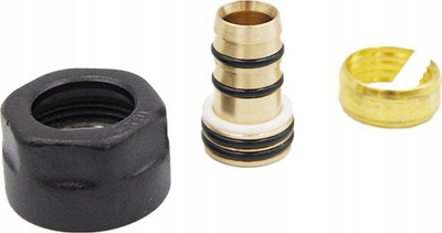 Adapter kompresioni Vario Term PEX 16x2 M22x1.5, për radiator, i zi