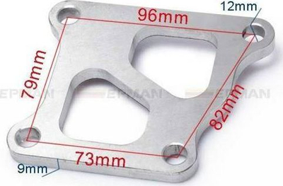 Flanxhë turbo çeliku për Mitsubishi Lancer EVO VIII 4G63, 10mm, gri