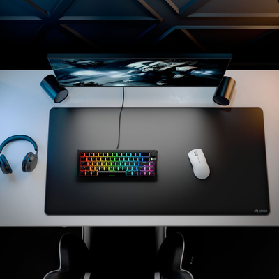 Mousepad lojërash Glorious GMP 2, XXL, pëlhurë, rezistent ndaj derdhjeve, i zi