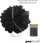 Dekorim letre pom pom, 25 cm, set 3 copë, i zi