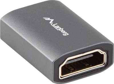 Adapter HDMI Lanberg 2.1, 8K, femër me femër, ngjyrë argjendtë