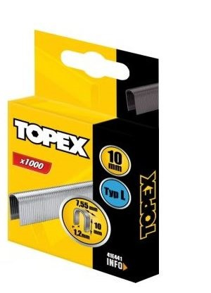Kapëse kabllosh Topex 41E441, tip L, 10 mm, 1000 copë