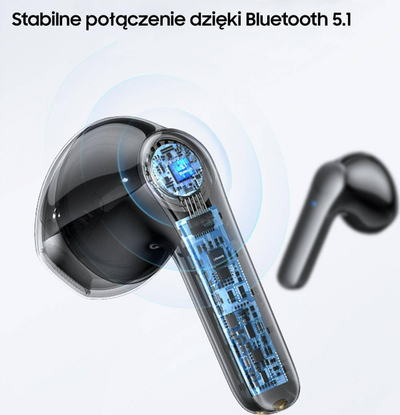 Kufje wireless USAMS EWAVE NX10 TWS, Bluetooth 5.0, me kuti karikimi, të zeza