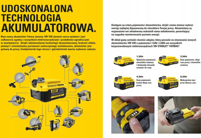 Lемач делта со батерија Stanley SFM, 18V, сет, жолт