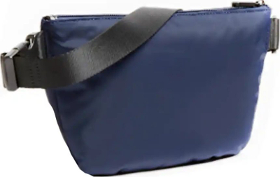Çantë mesi Guess Quatro, për burra, tekstil, blu navy