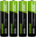 Bateri Green Cell 4x Akumulator AAA HR03 800mAh