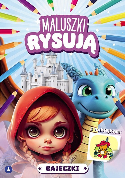 Книга за бојадисување Maluszki Rysuja Fairy Tales, со налепници, за деца