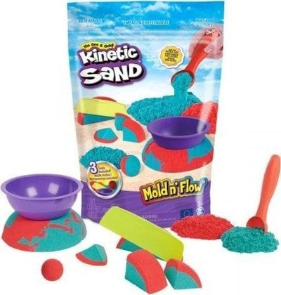 Set rërë kinetike Spin Master Kinetic Sand Two Color, me aksesore, për kalamaj