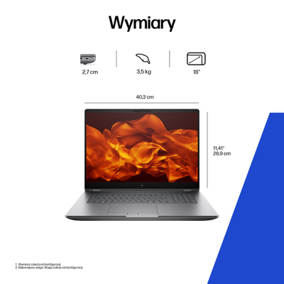 Laptop HP ZBook Fury G1i 18, Intel Core Ultra 7, 32GB RAM, 1TB SSD, RTX Pro 2000, 18", gri