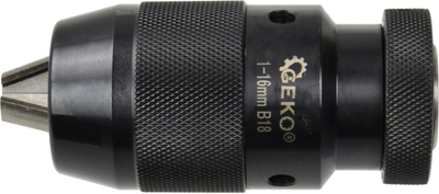 Глава за стегач за бушење Geko Drill Chuck Head 1-16mm B18 Profi, опсег 1-16mm, метална