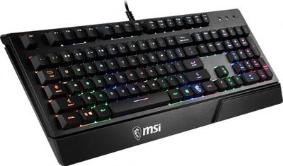 Tastierë gaming MSI Vigor GK20, me drita RGB, anti ghosting, e zezë