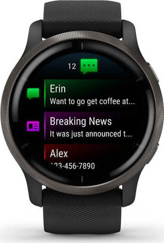 Ora e zgjuar Garmin Venu 2, GPS, 45mm, e zezë Slate