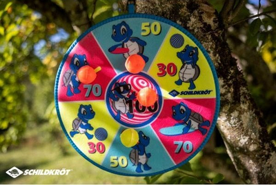 Set shigjetash të buta Schildkröt Funsports, tabelë grep-ngjitës, 6 toptha, shumëngjyrësh