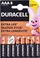 Bateri alkaline Duracell AAA, 1.5V, set 8 copë