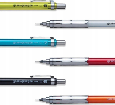 Laps mekanik Pentel GraphGear 300, 0.9mm, i verdhë