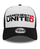 Kapelë Manchester United New Era Wordmark Trucker, për fëmijë, e zezë e bardhë
