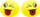 Top lodër Smiley Emoji, soft, 9cm, i verdhë
